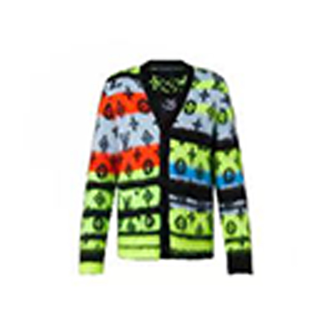 lv louis vuitton monogram mohair blend v neck cardigan